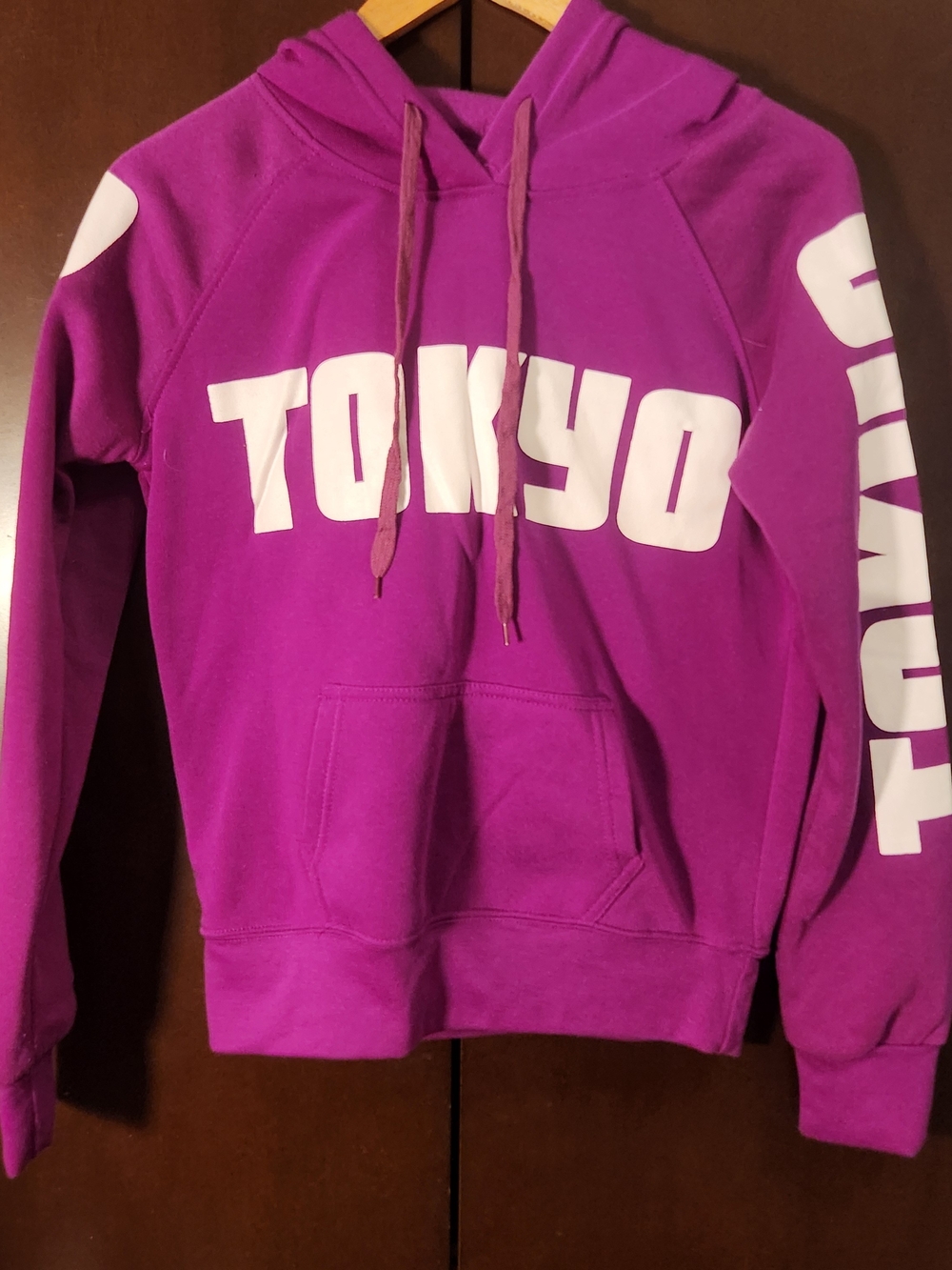 Love Purple 'TOKYO' Graphic Hoodie Sweatshirt - Women Size Large